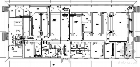 实验室平面图CAD资料下载-某实验室洁净空调图