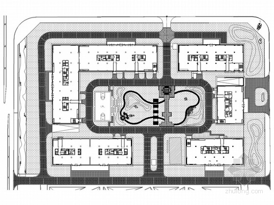 办公环境对称景观资料下载-[北京]办公环境景观项目全套施工图