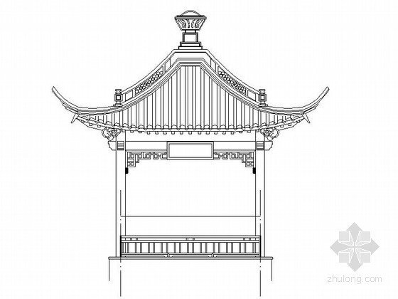 园林古建四角亭资料下载-中式古典四角亭施工详图