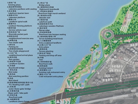 湖景公园cad资料下载-[江苏]滨湖特色邻里公园设计方案