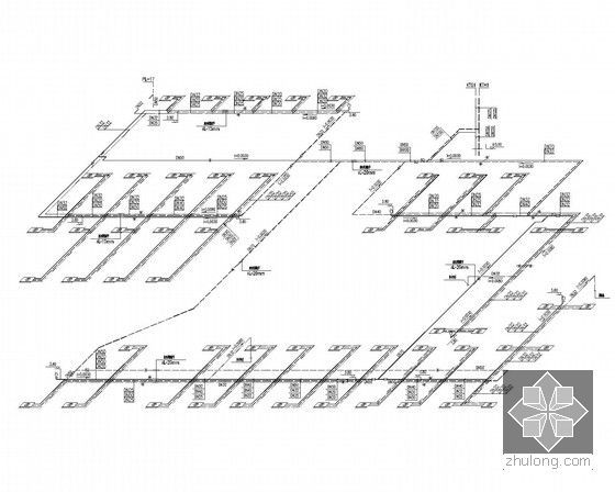 高层办公楼建筑空调通风防排烟系统设计施工图（设计美观）-空调水管系统图