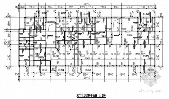 五层砖混结构住宅楼资料下载-[河北]砖混结构住宅楼结构施工图（五层 筏板基础）