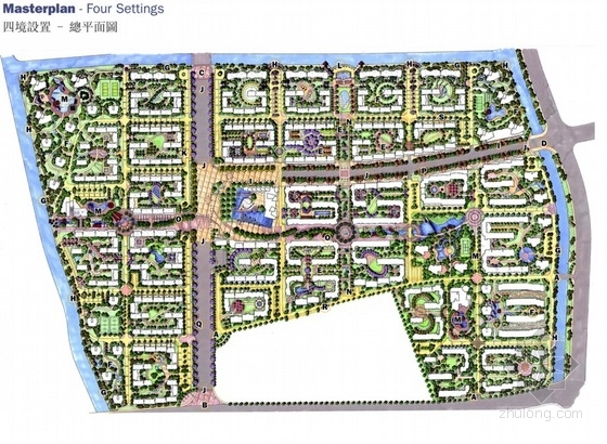 高级住宅区图片资料下载-[杭州]高级住宅区景观规划设计方案