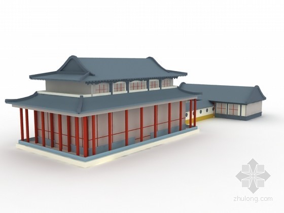 古建3d模型下载资料下载-古建模型