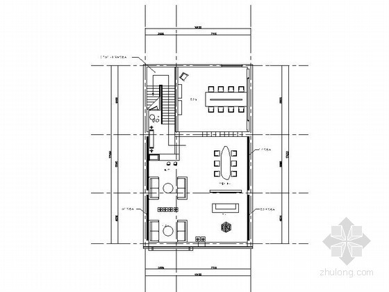 装饰公司办公空间效果图资料下载-[江苏]某装饰公司办公店面装修图（含效果）