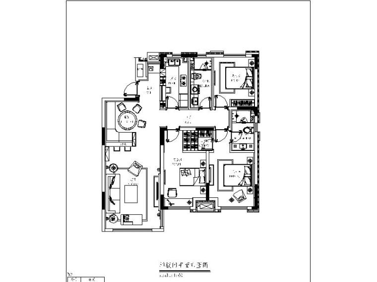 古典办公室装修设计资料下载-[沈阳]古典英伦精品三居室装修设计施工图（含实景图）