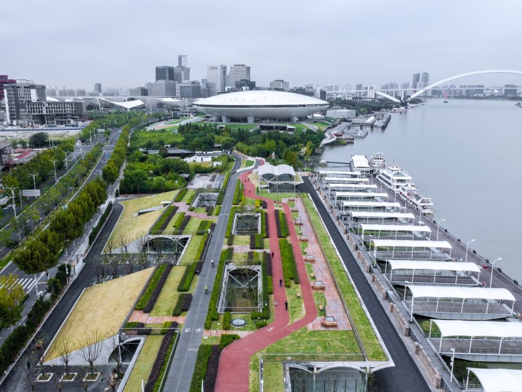 上海城市主干道绿化资料下载-上海M2游船码头