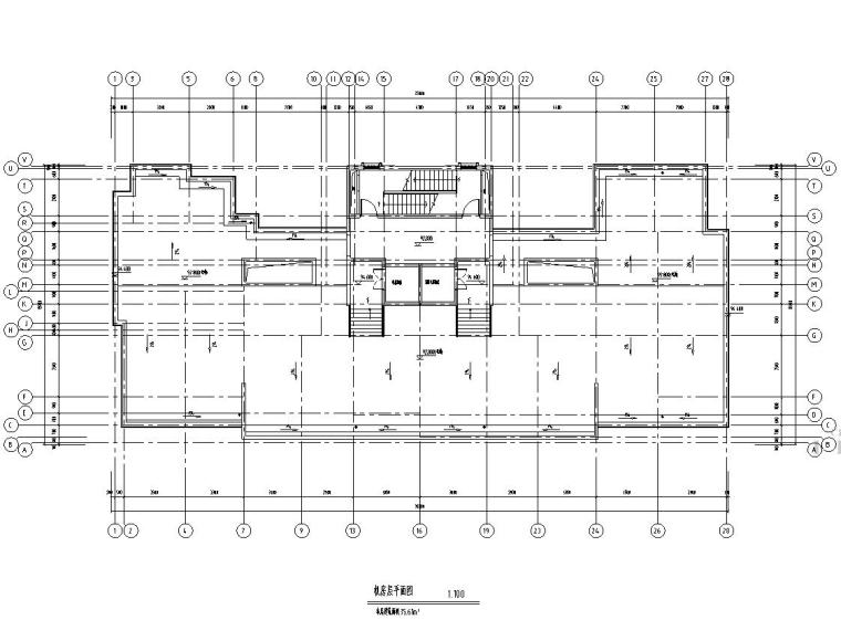 ​[江苏]金域缇香居住区建筑施工图设计-机房层平面图
