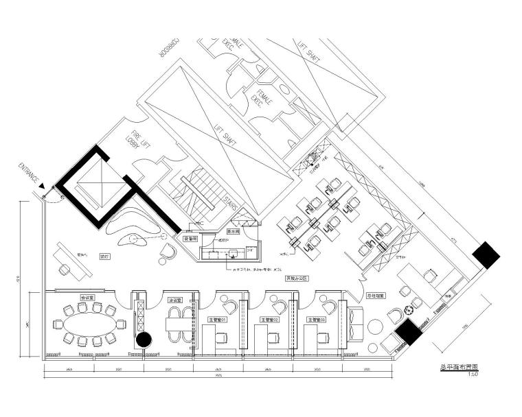 室外造型施工图资料下载-现代--新加坡办事处装修设计施工图+效果图