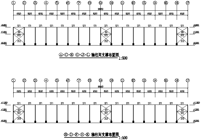 石材公司96米×240米门式刚架钢结构施工图（CAD，20张）_3