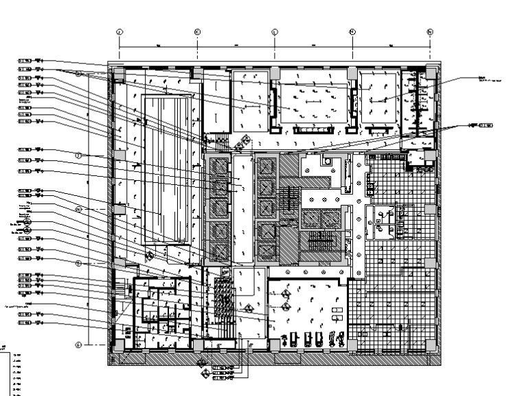 [河南]洛阳凯悦酒店设计施工图（附效果图+设计方案文本）-公共区域及铺地平面图