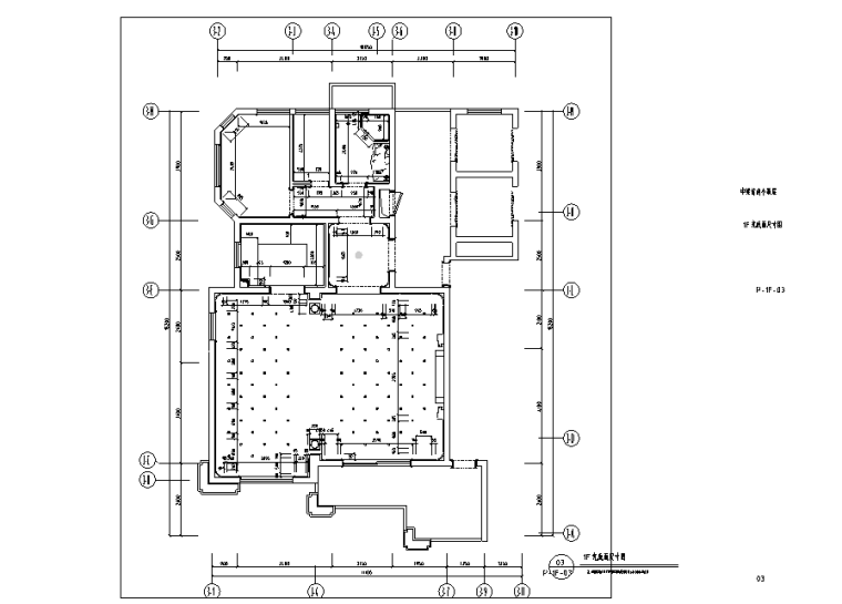 法式奢华风别墅设计施工图（附效果图）-完成面尺寸图