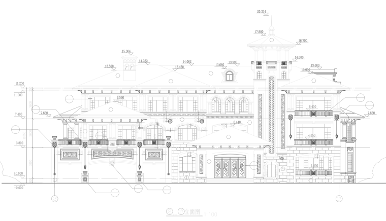 3层独栋欧式风格别墅建筑设计（包含CAD）-屏幕快照 2019-01-07 下午4.01.17