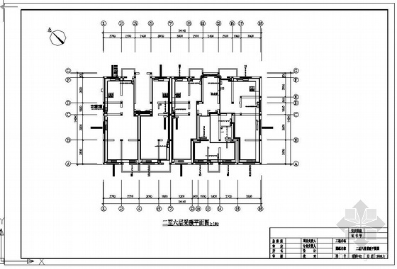200平六层楼平面设计资料下载-6层楼采暖平面设计图