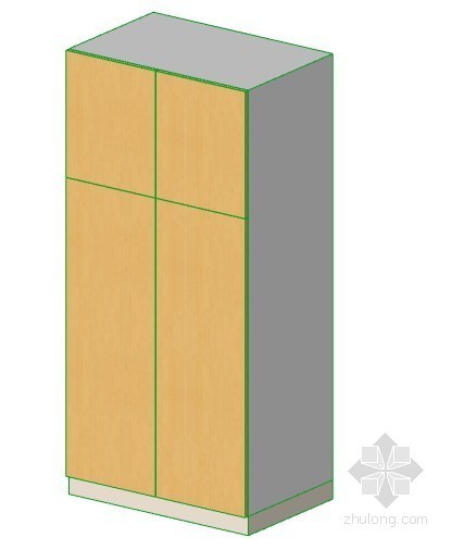 室外柜子su资料下载-B-P型柜子2门 archiCAD模型