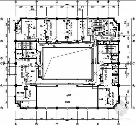 21层商业建筑资料下载-二十一层商业银行空调系统施工图