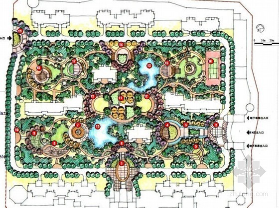 景观概念设计竞赛资料下载-太原小区景观概念设计