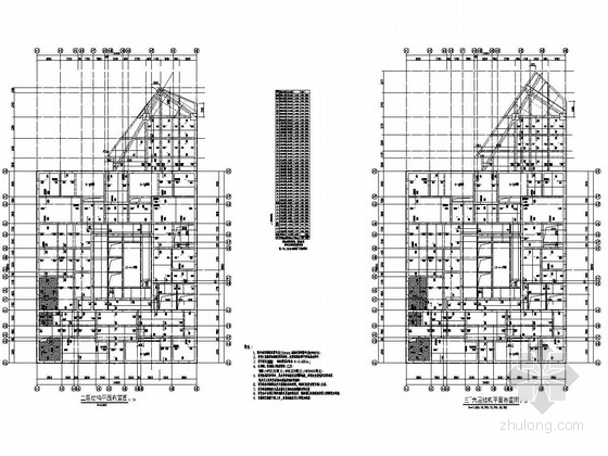 33层剪力墙商住楼建筑图资料下载-[四川]39层剪力墙结构超高层商住楼结构施工图（地下三层）