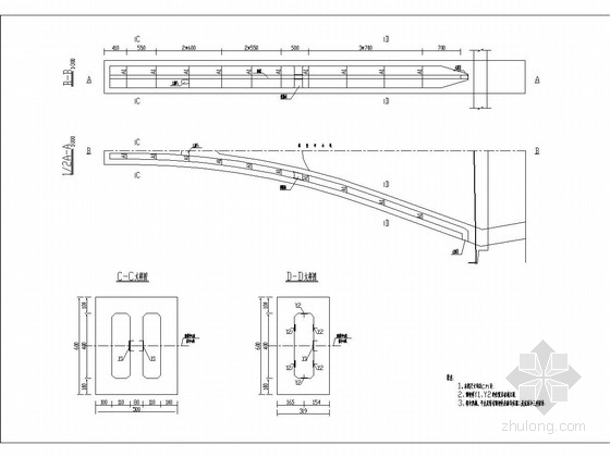 耐张塔平衡挂线资料下载-人形独塔双索面斜拉桥施工图（191张）