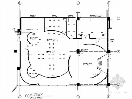 现代家具展厅设计资料下载-[上海]高档现代商业中心展厅室内装修施工图