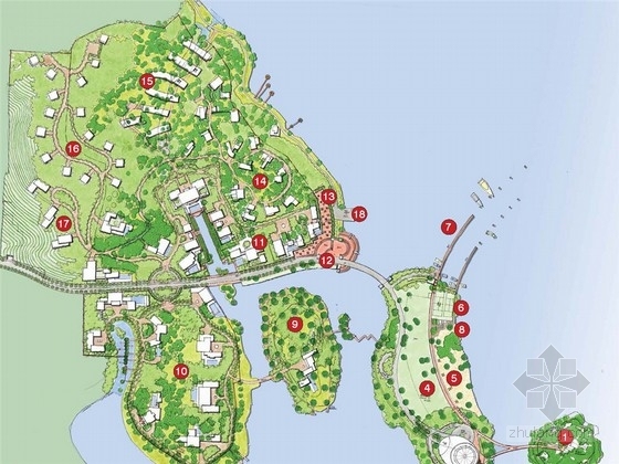 山地居住组团设计案例资料下载-[杭州]滨水生态自然城市居住区规划概念设计方案