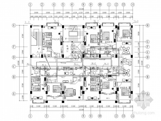 广西建筑施工案例资料下载-[广西]九层宾馆建筑水电施工图纸