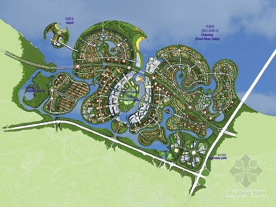 规划总图彩色资料下载-[江苏]城市区域总体规划方案（境外知名设计公司设计）