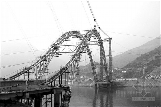 上承式钢桁架拱桥图纸资料下载-湖北中承式钢管混凝土拱桥施工组织设计