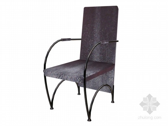 3d室内休闲座椅模型资料下载-铁架座椅3D模型下载