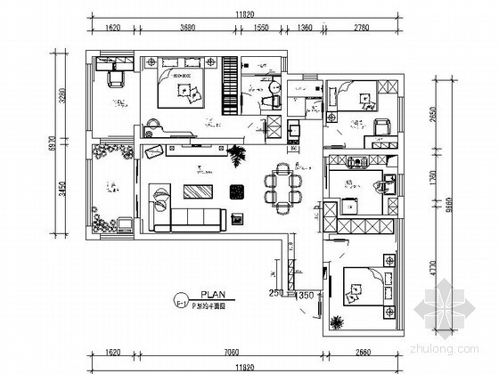 91平现代三居室内装修图资料下载-现代中式三居室内装修图