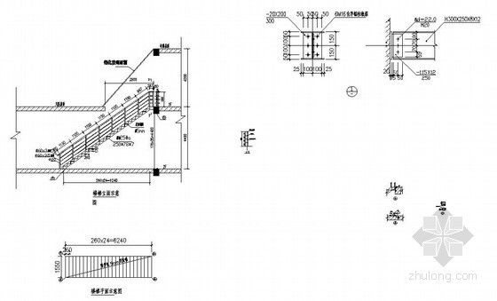 钢结构楼梯详图cad资料下载-某钢结构楼梯节点详图