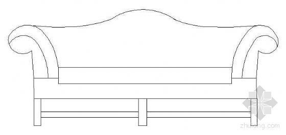 中式柜子立面CAD资料下载-沙发立面CAD图块2