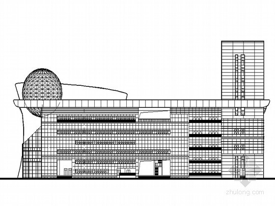 大型钢结构建施图cad资料下载-[吉安市]某科技馆与青少年中心建筑施工图（大型钢结构网架工程）