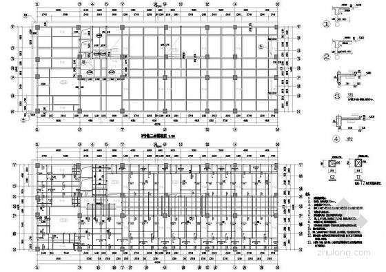 18层商业大厦建筑施工图资料下载-14层框架结构商业大厦结构施工图
