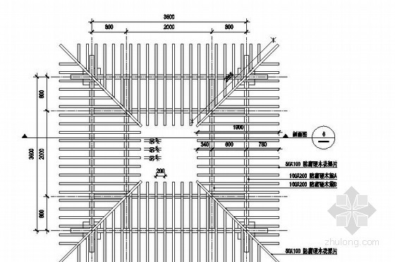 方形廊架cad资料下载-方形廊架施工详图