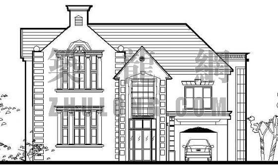 轻钢别墅建筑方案图资料下载-某别墅建筑方案图（CAD）