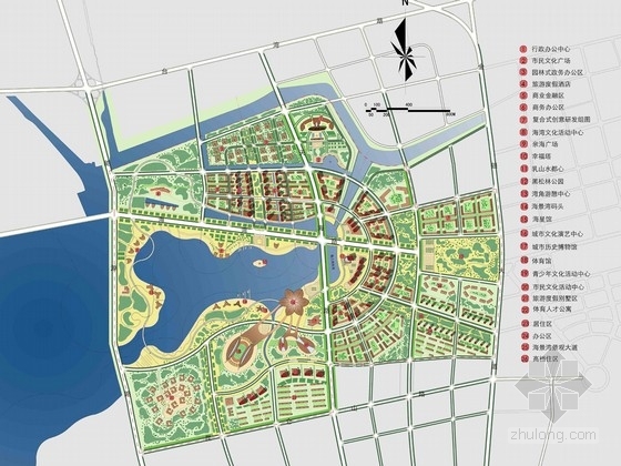会议大厅3D资料下载-[威海]现代旅游创新城市景观规划设计方案
