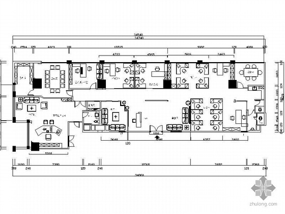 前台及背景墙资料下载-[温州]某办公空间层设计方案