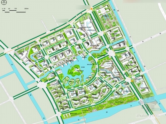 南京绿地商务中心资料下载-[上海]国际化生态型商务中心区景观规划方案