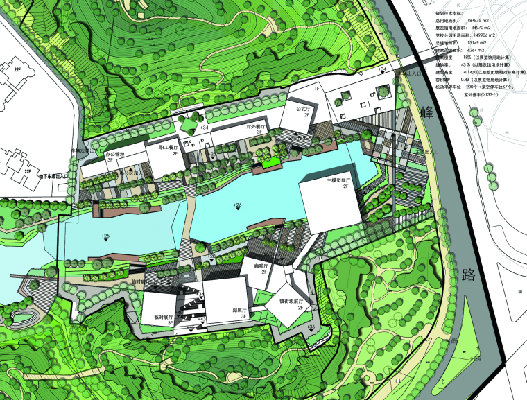 [广东]东莞规划展览馆建筑设计方案文本（CAD+文本）-总平面图副本