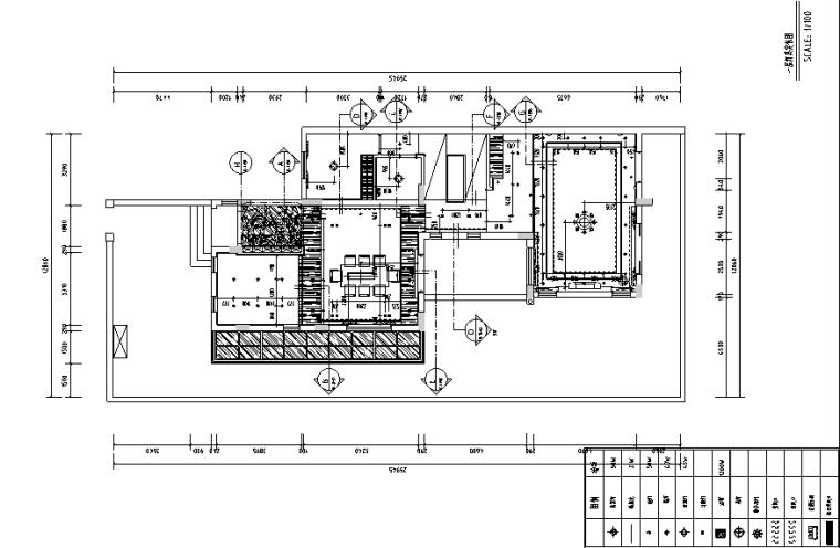 曦城现代风格别墅样板间设计施工图（附效果图）-一层灯具定位图