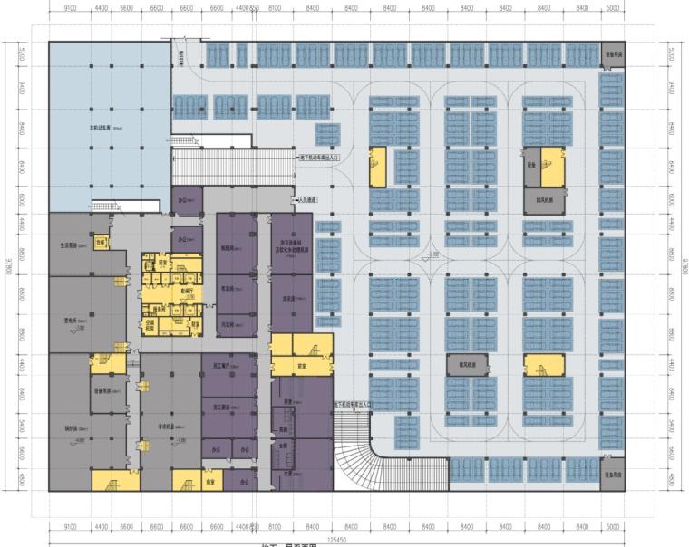 [浙江]普陀区全民健身中心建筑方案文本（PDF+134页）-地下一层平面图