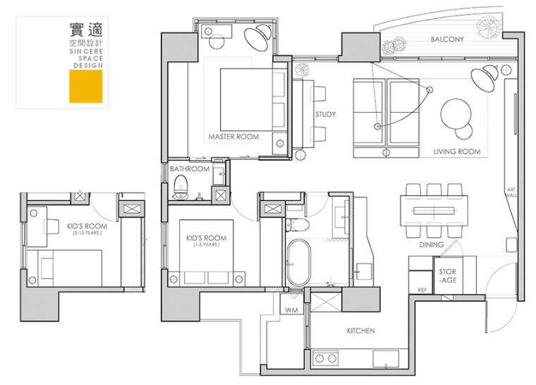 室内设计ppt案例资料下载-现代风格温馨室内设计方案（实景图+平面图）12页
