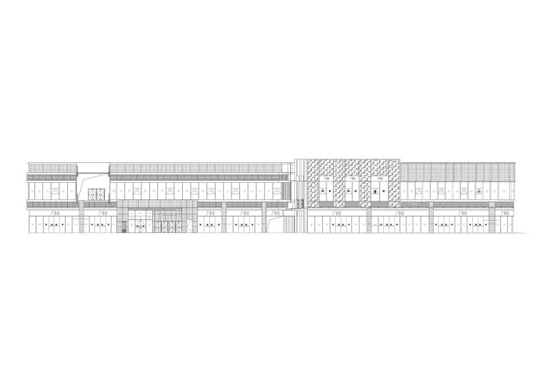 广东利保商贸中心幕墙工程CAD方案图　-立面图02