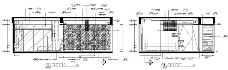 梁志天——珠海东方三套不同户型样板间施工图设计-A1-E01~02(living room)-Model