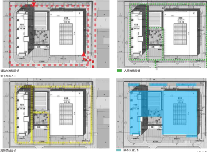 吉林省委党校建筑设计方案文本-流线分析