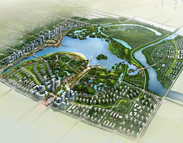 城市生态公园效果图资料下载-[湖南]长沙松雅湖生态公园及周边控制区域规划方案设计