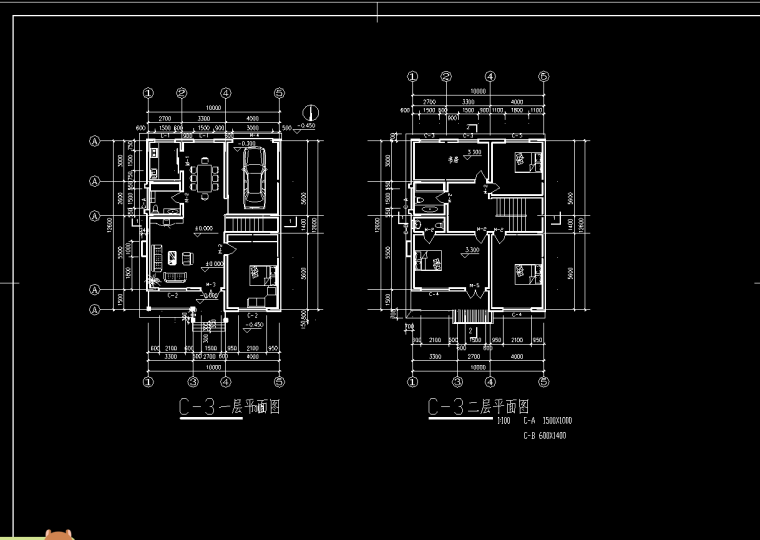 多层复式住宅户型CAD资料下载-多层别墅户型建施图