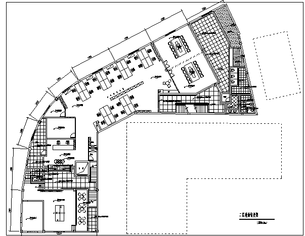 CAD办公空间现代风格资料下载-[浙江]现代风格奥迪办公室空间设计施工图（附效果图）