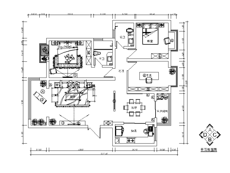 精品欧式样板房效果图资料下载-新中式样板房设计CAD施工图（含效果图）